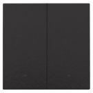 Niko afwerkingsset met lens voor 2-voudige elektronische schakelaar of drukknop - Niko Pure Bakelite Piano Black (200-32004)