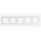 Niko afdekplaat stopcontact 5-voudig 71mm centerafstand - Pure Liquid Snow White (241-76005)