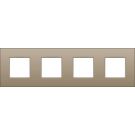 Niko viervoudige afdekplaat 71mm centerafstand - Intense Bronze (123-76400)
