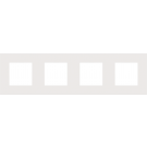 Niko afdekplaat 4 horizontaal/verticaal - 71mm centerafstand - Pure Steel White (154-76400)