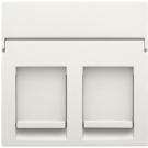Niko centraalplaat voor tweevoudige UTP/STP data contactdoos- Original White / Intense White / Pure Liquid Snow White (101-65200)