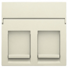 Niko centraalplaat data 2x RJ45 cream (100-65200)