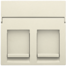 Niko centraalplaat voor tweevoudige UTP/STP data contactdoos - Original Cream (100-65200)