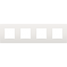 Niko afdekplaat 4 horizontaal/verticaal - 71mm centerafstand - Intense White (120-76400)