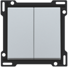 Niko centraalplaat voor 2-voudige schakelaar of drukknop - Intense Sterling (121-61505)