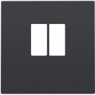 Niko centraalplaat luidsprekeraansluiting 1-voudig anthracite coated (122-69801)