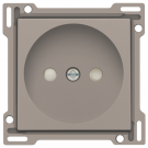 Niko centraalplaat voor stopcontact zonder aarding met kinderveiligheid inbouwdiepte 21mm - Intense Bronze (123-66501)