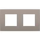 Niko tweevoudige afdekplaat 71mm centerafstand - Intense Bronze (123-76800)