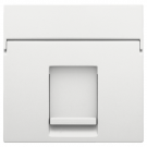 Niko centraalplaat voor enkelvoudige UTP/STP data contactdoos - Pure Steel White (154-65100)
