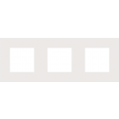 Niko drievoudige afdekplaat 71mm centerafstand - Pure Steel White (154-76700)