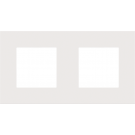 Niko afdekplaat dubbel horizontaal/verticaal - 71mm centerafstand - Pure Steel White (154-76800)