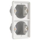 Niko Hydro waterdicht inbouwdoos tweevoudig verticaal - wit (701-74000)