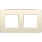 Niko tweevoudige afdekplaat 71mm centerafstand - Original Cream (100-76800)