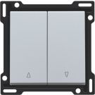 Niko centraalplaat voor tweevoudige rolluikdrukknop - Intense Sterling (121-65914)