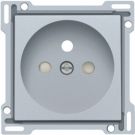Niko centraalplaat voor stopcontact met penaarde en kinderveiligheid inbouwdiepte 28,5mm - Intense Sterling (121-66601)