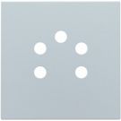 Niko centraalplaat voor 5-polige telefooncontactdoos - Intense Sterling (121-69001)