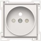 Niko centraalplaat voor stopcontact met penaarde, kinderveiligheid, inbouwdiepte 21mm - Pure Steel White (154-66101)