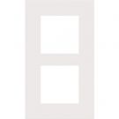 Niko tweevoudige afdekplaat 60mm centerafstand - Pure Steel White (154-76200)