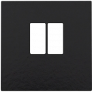 Niko centraalplaat luidsprekeraansluiting 1-voudig piano black coated (200-69801)