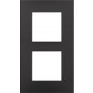 Niko afdekplaat 2-voudig 60mm centerafstand - Pure Bakelite Piano Black (200-76200)