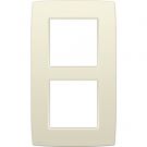 Niko tweevoudige afdekplaat 60mm centerafstand - Original Cream (100-76200)