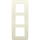 Niko drievoudige afdekplaat 60mm verticale centerafstand - Original Cream (100-76300)
