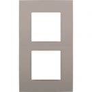 Niko tweevoudige afdekplaat 60mm centerafstand - Intense Bronze (123-76200)