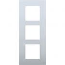 Niko drievoudige afdekplaat 60mm verticale centerafstand - Intense Sterling (121-76300)