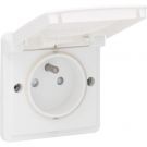 Niko Hydro waterdicht stopcontact - wit - met penaarde 16A 250V met insteekklemmen (zonder opbouwbehuizing)  (701-36605)