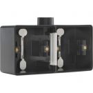 Niko Hydro waterdicht tweevoudige horizontale opbouwdoos leeg met 1x M20 ingang - zwart (761-84801)