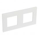 Legrand afdekplaat stopcontact 2-voudig 71mm centerafstand horizontaal - Valena Next Wit Opaal (741102)