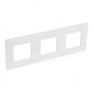 Legrand afdekraam 3-voudig 71mm centerafstand horizontaal - Valena Next Wit Opaal (741103)