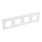 Legrand afdekplaat stopcontact 4-voudig 71mm centerafstand horizontaal - Valena Next Wit Opaal (741104)