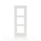Legrand afdekplaat stopcontact 3-voudig 57mm centerafstand verticaal - Valena Next Wit Opaal (741109)