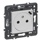 Legrand vlak stopcontact 2-polig met penaarde en 1x USB C volledig apparaat 1100mA met steekklemmen en spanklauwen - Valena Next Wit Opaal (741537)