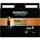 Duracell Optimum alkaline batterijen AAA 1,5V - verpakking 8 stuks (D137714)