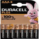 Duracell Plus alkaline batterijen 100 AAA 1,5V - verpakking 8 stuks (D141179)