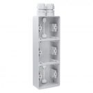 Niko Hydro 3-voudig verticale opbouwdoos - leeg met 2x M20 ingang IP55 - grijs (700-84352)