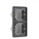 Niko Hydro waterdicht inbouwdoos tweevoudig verticaal - zwart (761-74000)