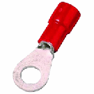 Intercable Q-serie DIN geïsoleerde kabelschoen ring recht 10 mm² M8 vertind - rood per 50 stuks (ICIQ108)