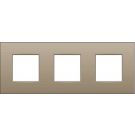 Niko drievoudige afdekplaat 71mm centerafstand - Intense Bronze (123-76700)
