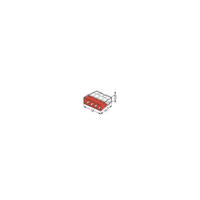 Wago lasklem 221-413 hevelklem 3 draden 10 stuks voor soepele en massieve draad van 0.14 tot 4mm² kopen