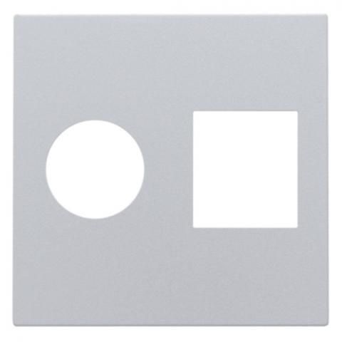 Niko afwerking voor combinatie coax met RJ45 - Intense Sterling (121-65702)