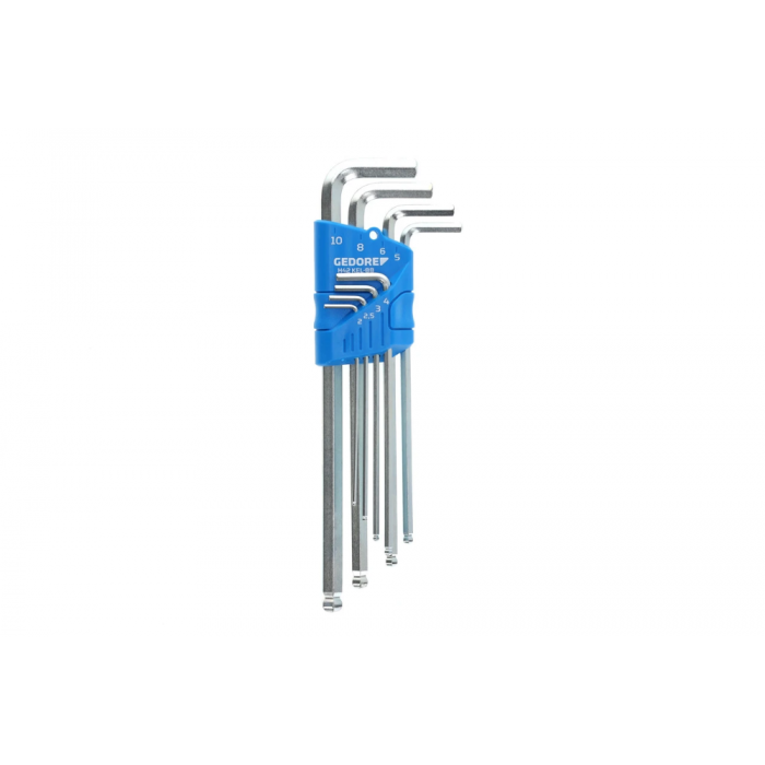 Haakse inbussleutel 100° kort Rainbow 6mm kogelkop PB Swiss Tools