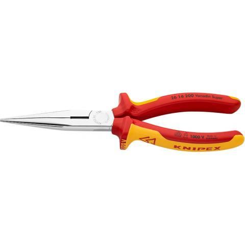 KNIPEX rechte langbek punttang VDE 200mm (2616200)