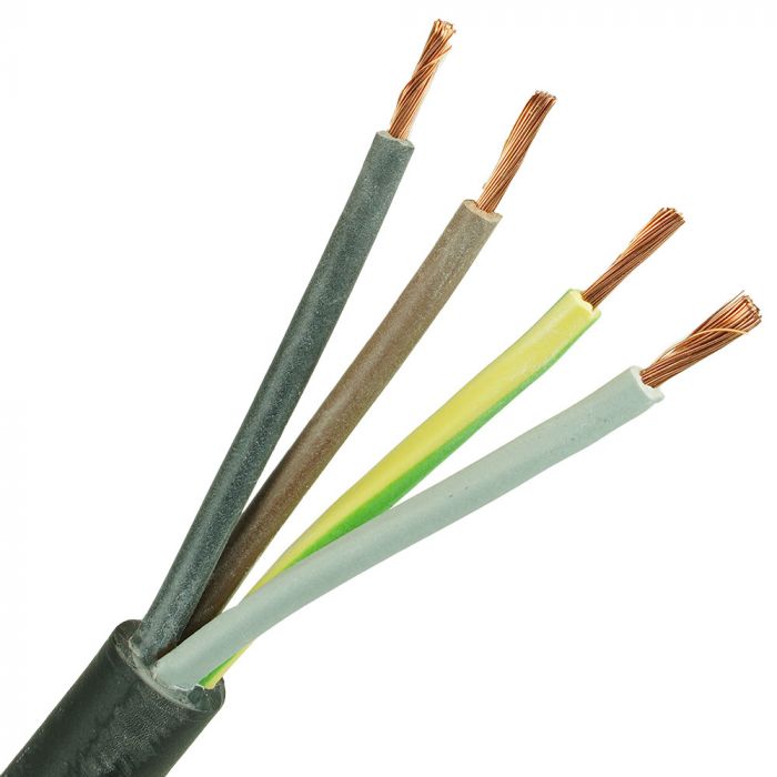 neopreen kabel H07RNF 4x2,5 per meter