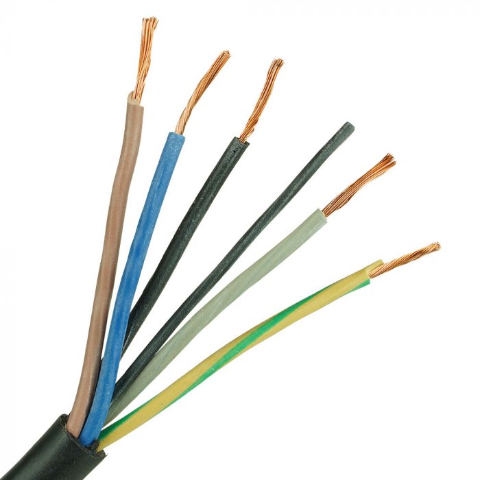 neopreen kabel H05RR-F 5x0,75 per meter