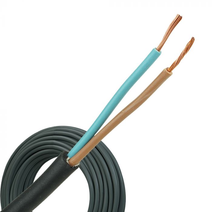 neopreen kabel H05RR-F 2x0,75 per rol 100 meter