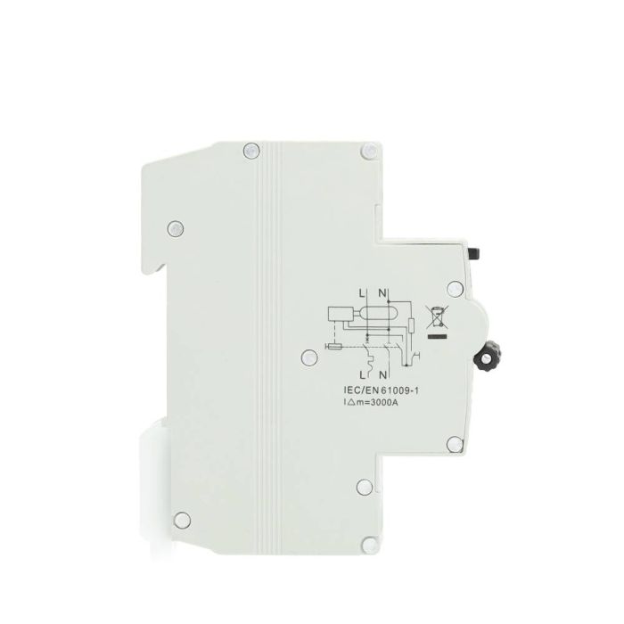 EMAT differentieelautomaat 1-polig+nul 16A B-curve 300mA (85006016)