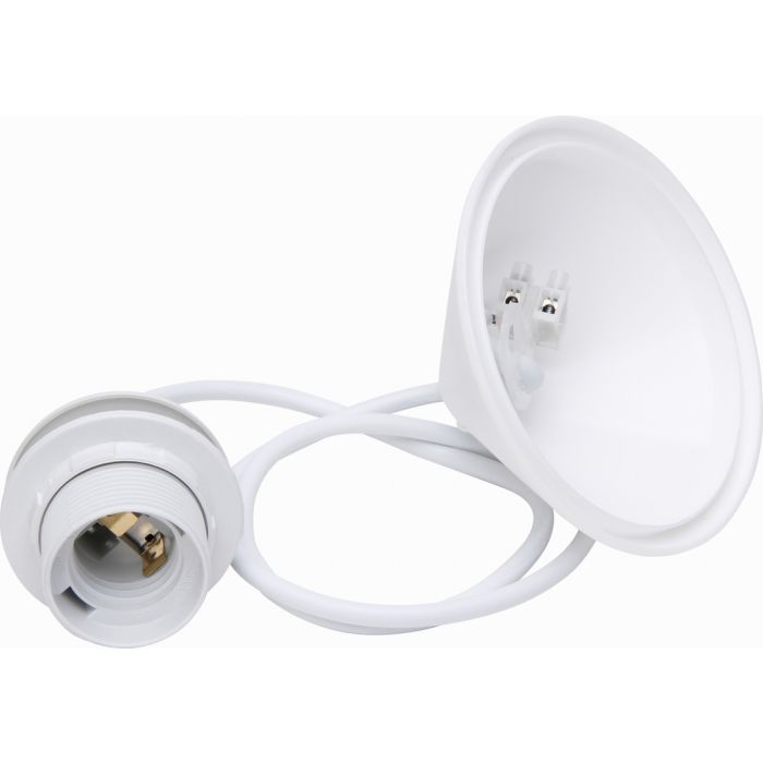 Kopp lamphouder E27 metaal met ring chroom (212620007